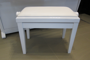 Стол за пиано - Discacciati piano bench white high gloss / white vinyl - KD20